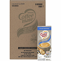 Coffee-mate Coffee mate Oat Milk Vanilla Liquid Creamer Singles Vanilla Flavor - 50/Box - 4 / Carton (19891CT)