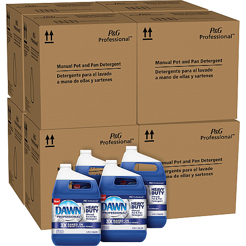 Dawn Manual Pot/Pan Detergent 128 fl oz (4 quart) - Heavy Duty - Blue - 192 / Pallet (08837PL)