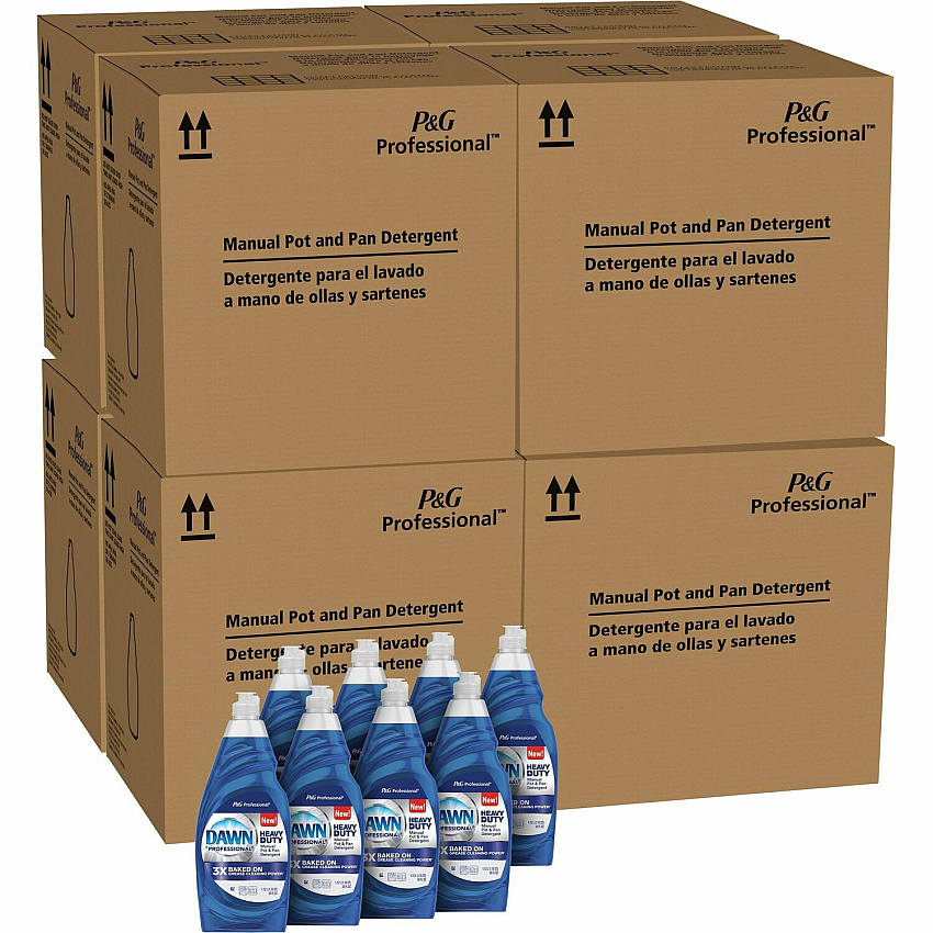 Dawn&reg; Pro Heavy-Duty Manual Dish Soap, 38 oz., 64 Bottles 38 fl oz (1.2 quart) - Heavy Duty - Blue - 512 / Pallet (08836PL)