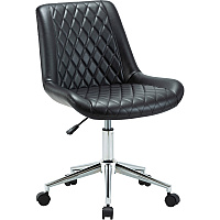 LYS Low Back Office Chair Black Seat Color - Plywood, Bonded Leather Seat Material - Black Back Color - Plywood, Vinyl Back Material - Low Back - 1 Each (CH304BNBK)
