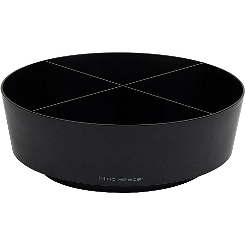 Mind Reader 4-Compartment Snack Carousel Organizer 4 Compartment(s) - Rotate, Lightweight - Black - 1 Each (LAZSNACK)
