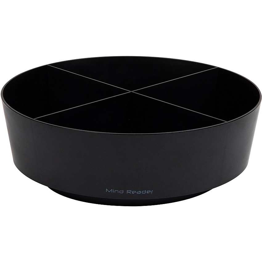 Mind Reader 4-Compartment Snack Carousel Organizer 4 Compartment(s) - Rotate, Lightweight - Black - 1 Each (LAZSNACK)