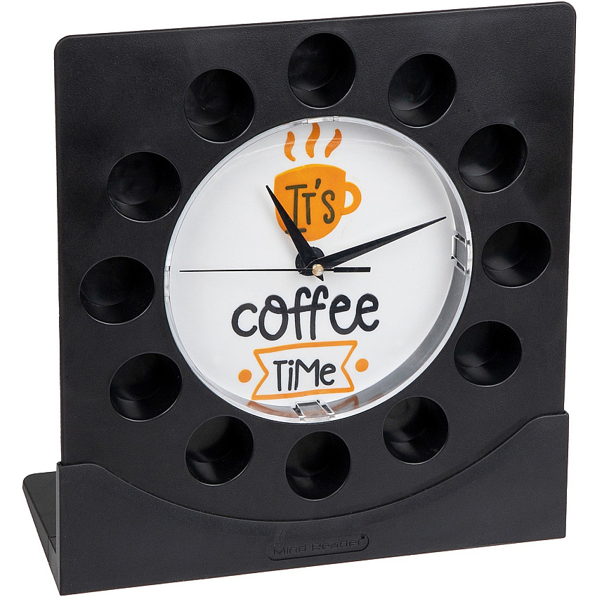 Mind Reader Anchor Coffee Pod Holder with Clock Black - 1 Each (PODCLOCK)