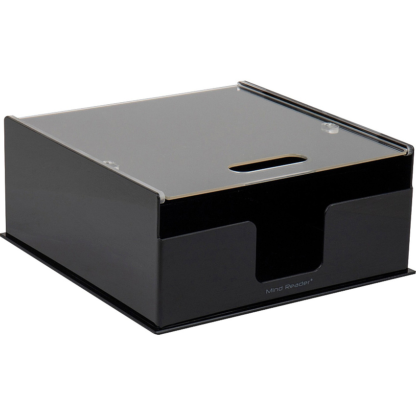 Mind Reader Foundation Covered Plate Dispenser 12.7" Height x 27.9" Width x 27.9" Depth - Black - Plastic - 1 Each (PSTOR)