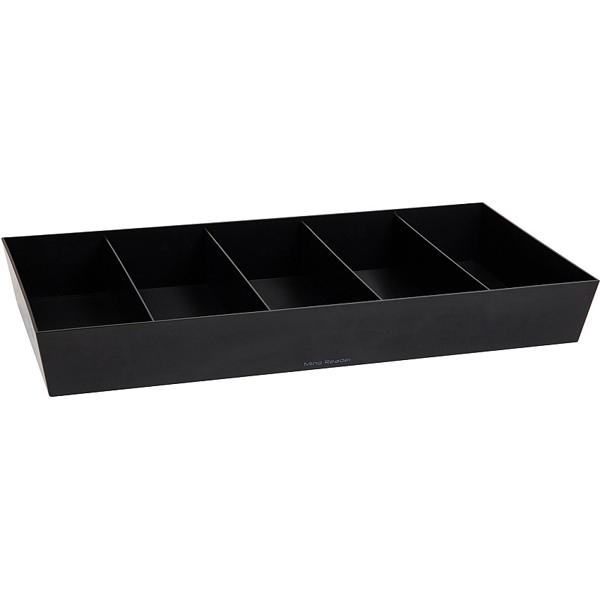 Mind Reader 5-Compartment Snack Organizer 5 Compartment(s) - Lightweight - Black - 1 Each (SNACKORGT)