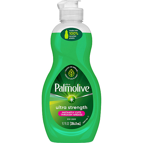 Palmolive&reg; Ultra Strength Liquid Dish Soap, 9.7-oz. Bottle 9.7 fl oz (0.3 quart) - 1 Each - Phosphate-free, Paraben-free, Eco-friendly - Green (61032015)