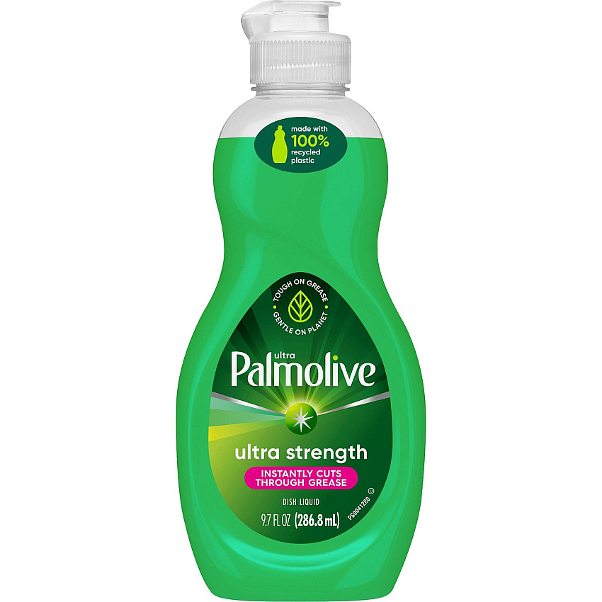 Palmolive&reg; Ultra Strength Liquid Dish Soap, 9.7-oz. Bottle 9.7 fl oz (0.3 quart) - 1 Each - Phosphate-free, Paraben-free, Eco-friendly - Green (61032015)