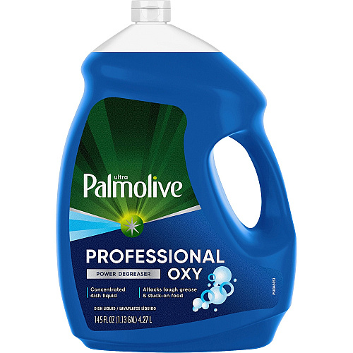 Palmolive&reg; Professional Liquid Dish Soap Oxy Degreaser, 145-oz. Bottle Concentrate - 145 fl oz (4.5 quart) - Phosphate-free, Paraben-free, Eco-friendly - Blue - 1 Each (61034143)