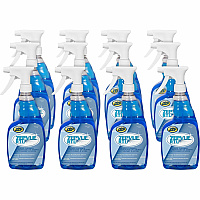 Zep Commercial Zepvue Glass Cleaner Ready-To-Use - 32 fl oz (1 quart) - 12 / Box - Non-smearing - Light Blue (101001)