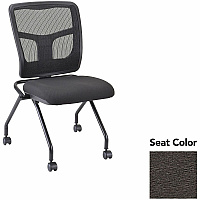 Lorell Training Room Guest Chairs Fuse Pepper Seat Color - Fuse Fabric, Polyester Seat Material - Black Back Color - Powder Coated Frame Color - Metal Frame Material - Four-legged Base - 2 / Carton (LLR8438504)