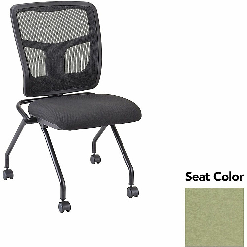 Lorell Training Room Guest Chairs Dillon Sage Seat Color - Dillon Vinyl, Polyurethane Seat Material - Polyester, Cotton Back Material - Powder Coated Black Frame Color - Metal Frame Material - Four-legged Base - 2 / Carton (LLR84385069)