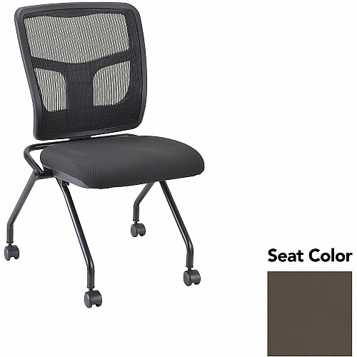 Lorell Training Room Guest Chairs Dillon Java Seat Color - Dillon Vinyl, Polyurethane Seat Material - Polyester, Cotton Back Material - Powder Coated Black Frame Color - Metal Frame Material - Four-legged Base - 2 / Carton (LLR84385077)