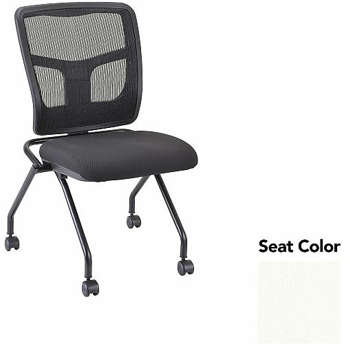 Lorell Training Room Guest Chairs Dillon Snow Seat Color - Dillon Vinyl, Polyurethane Seat Material - Polyester, Cotton Back Material - Powder Coated Black Frame Color - Metal Frame Material - Four-legged Base - 2 / Carton (LLR84385103)