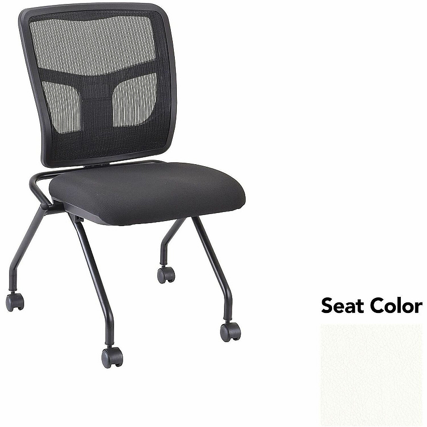 Lorell Training Room Guest Chairs Dillon Snow Seat Color - Dillon Vinyl, Polyurethane Seat Material - Polyester, Cotton Back Material - Powder Coated Black Frame Color - Metal Frame Material - Four-legged Base - 2 / Carton (LLR84385103)