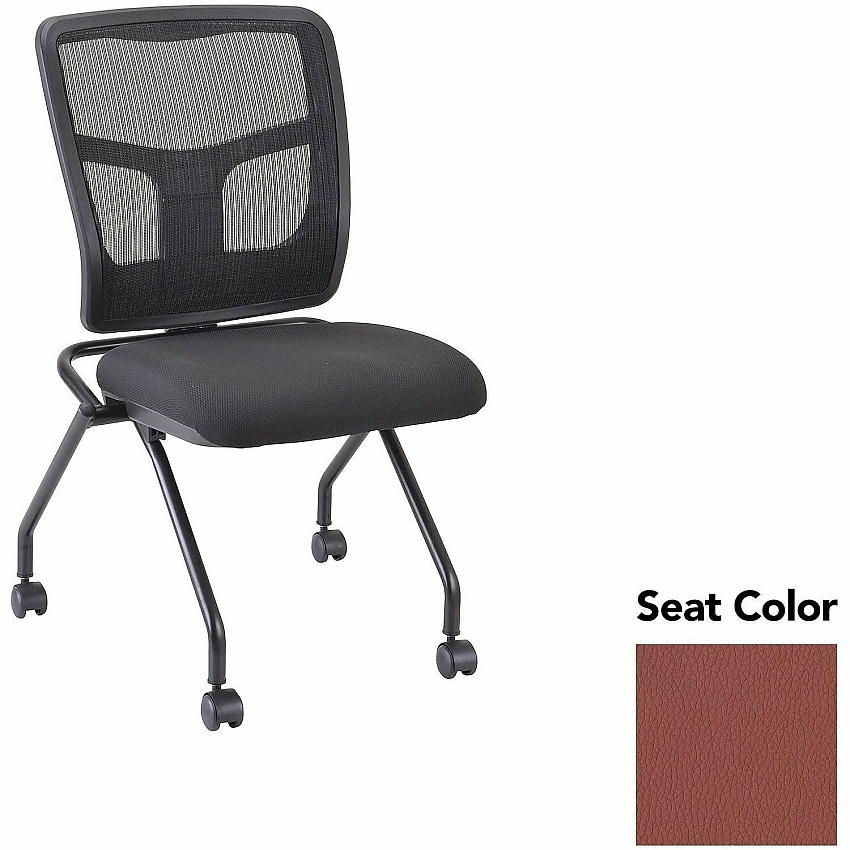 Lorell Training Room Guest Chairs Dillon Cordovan Seat Color - Dillon Vinyl, Polyurethane Seat Material - Polyester, Cotton Back Material - Powder Coated Black Frame Color - Metal Frame Material - Four-legged Base - 2 / Carton (LLR84385106)