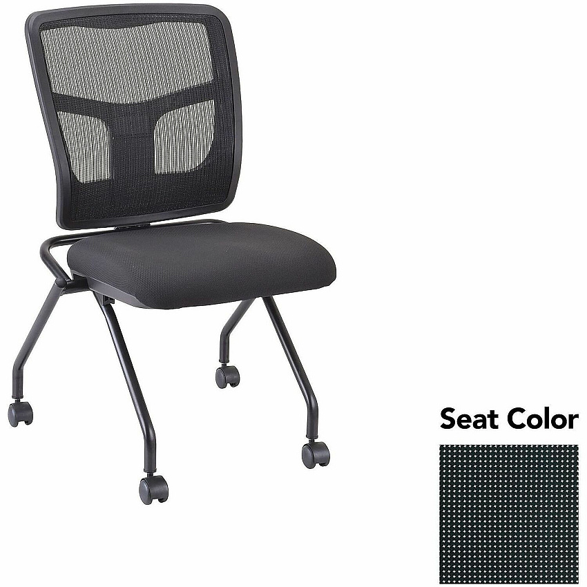 Lorell Training Room Guest Chairs Expo Tuxedo Seat Color - Expo Fabric, Polyester Seat Material - Black Back Color - Powder Coated Frame Color - Metal Frame Material - Four-legged Base - 2 / Carton (LLR8438535)