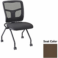 Lorell Training Room Guest Chairs Forte Fudge Seat Color - Forte Fabric, Polyester Seat Material - Black Back Color - Powder Coated Frame Color - Metal Frame Material - Four-legged Base - 2 / Carton (LLR8438541)