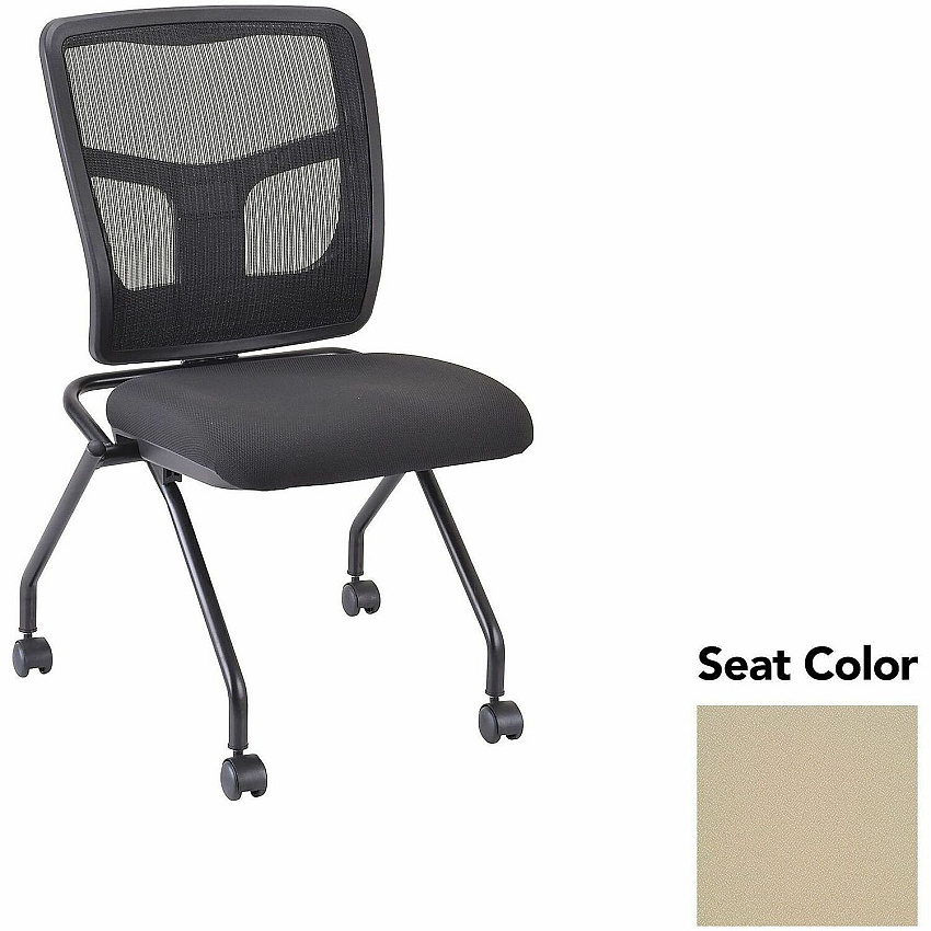 Lorell Training Room Guest Chairs Forte Pumice Seat Color - Forte Fabric, Polyester Seat Material - Black Back Color - Powder Coated Frame Color - Metal Frame Material - Four-legged Base - 2 / Carton (LLR8438545)
