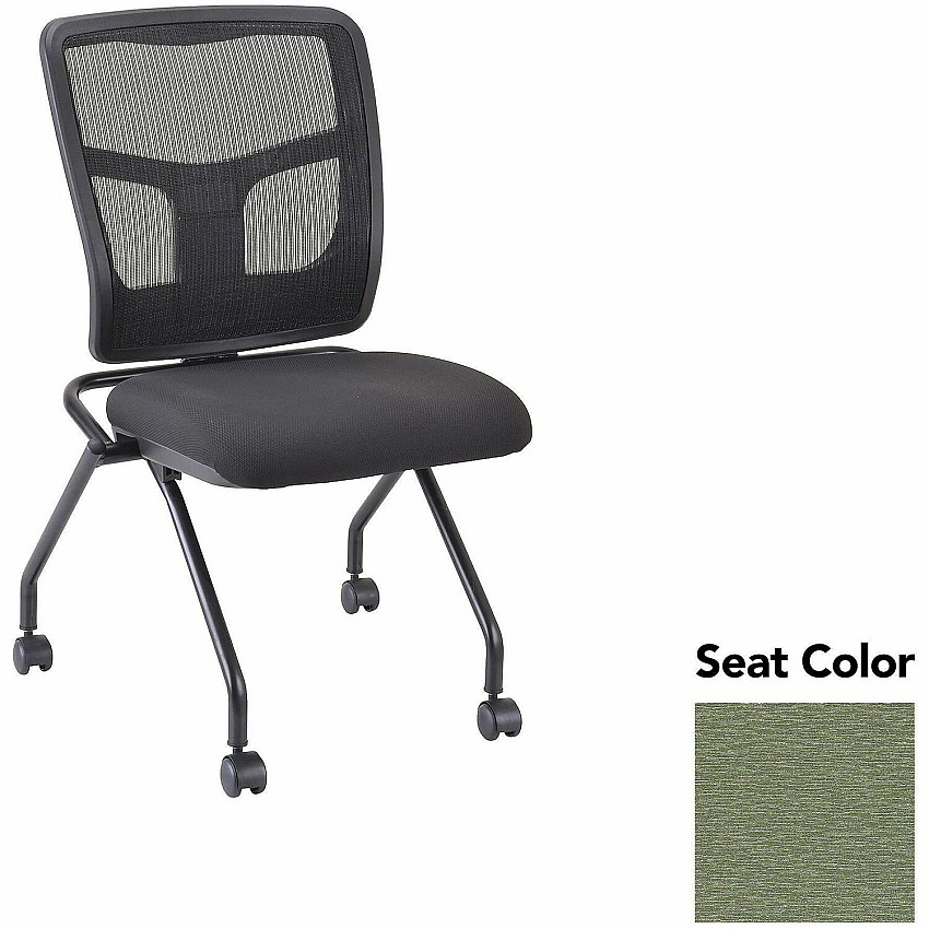 Lorell Training Room Guest Chairs Fuse Cress Seat Color - Fuse Fabric, Polyester Seat Material - Black Back Color - Powder Coated Frame Color - Metal Frame Material - Four-legged Base - 2 / Carton (LLR8438548)