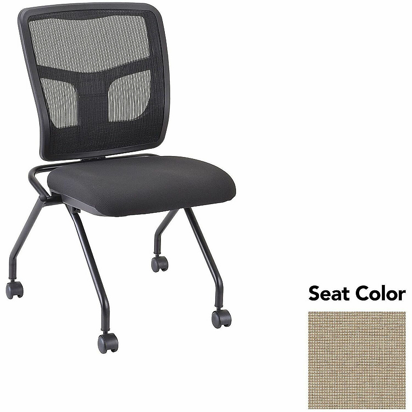 Lorell Training Room Guest Chairs Shire Travertine Seat Color - Shire Fabric, Polyester Seat Material - Black Back Color - Acrylic Back Material - Powder Coated Frame Color - Metal Frame Material - Four-legged Base - 2 / Carton (LLR8438587)