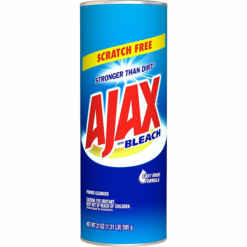AJAX Powder Cleanser With Bleach 21 oz (1.31 lb) - Non-scratching, Phosphate-free - White - 1 Each (61034403)