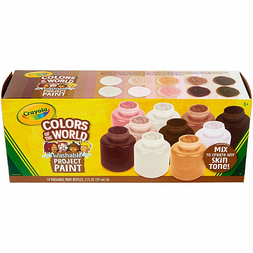 Crayola Colors of the World Washable Kids Paint Liquid - 2 fl oz - 10 / Pack - Assorted (542315)