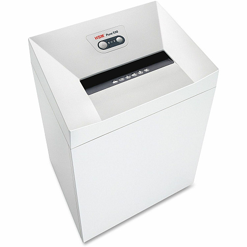 HSM Pure 530 - 1/4" Continuous Shredder - Strip Cut - 27 Per Pass - for shredding Paper, Staples, Paper Clip, Credit Card, CD, DVD - 0.250" Shred Size - P-2/O-2/T-2/E-2 - 11.81" Throat - 21.10 gal Wastebin Capacity - White - TAA Compliant (2351113)