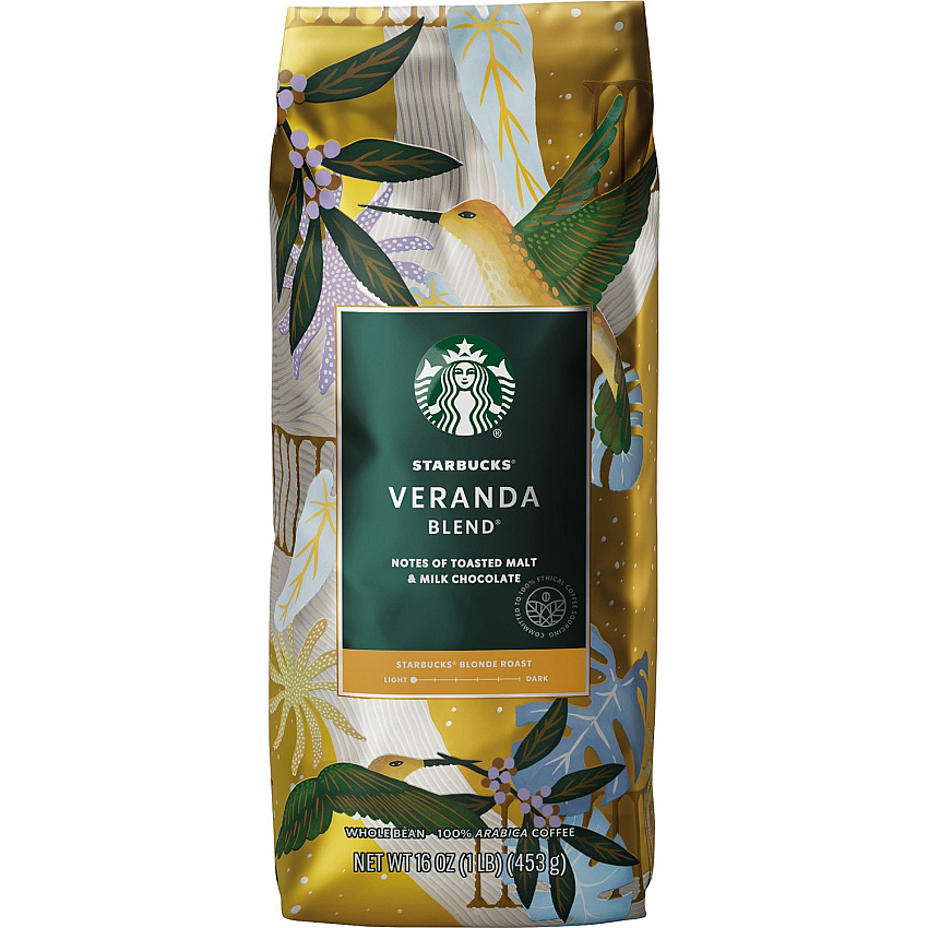 Starbucks Veranda Blend Whole Bean Coffee Blonde - 16 oz - Veranda Blend - 1 Each (12523486)