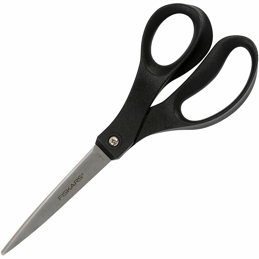 Fiskars Recycled All-purpose Scissors Stainless Steel - Straight Tip - Black - 1 Each (1067259)