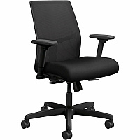 HON Ignition Seating Mid-back Task Chair Black Seat Color - Fabric Seat Material - Mesh Back Material - Black Frame Color - 5-star Base - 1 Each (ITLMKD1MC10B)