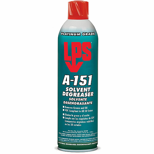 LPS A-151 Solvent Degreaser Ready-To-Use - 15 fl oz (0.5 quart) - Low Odor - White Clear - 1 Each (04320)