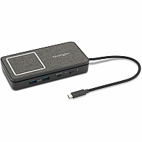 Kensington USB-C Dual 4K Portable Mobile Dock for Smartphone, Tablet, Notebook, Monitor - USB Type C - 2 Displays Supported - 4K - 3840 x 2160 - USB Type-C - Network (RJ-45) - HDMI - Black - Wired - Ethernet - 85W - Portable (32800)