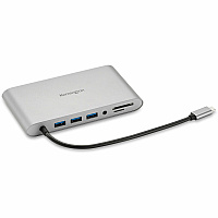 Kensington UH1440P USB-C Dual Video Mobile Dock for Notebook, Tablet, Smartphone, Monitor - Memory Card Reader - SD, microSD - USB Type C - 2 Displays Supported - Full HD - 1920 x 1080 - 3 x USB Ports - USB Type-A - USB Type-C - 1 x RJ-45 Ports -  (33853)