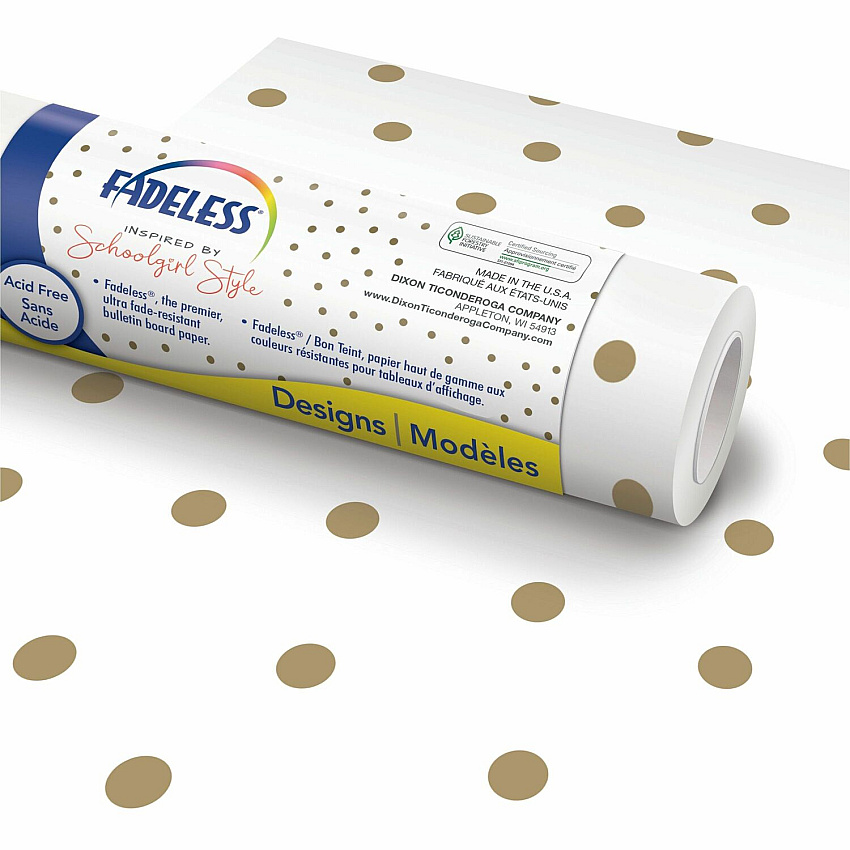 Fadeless Bulletin Board Paper Rolls Art, Classroom, School, Home, Office, Decoration, Door, File Cabinet - 48" Width x 50 ft Length - Little Miss - Paper - 1 Roll (P0040075)