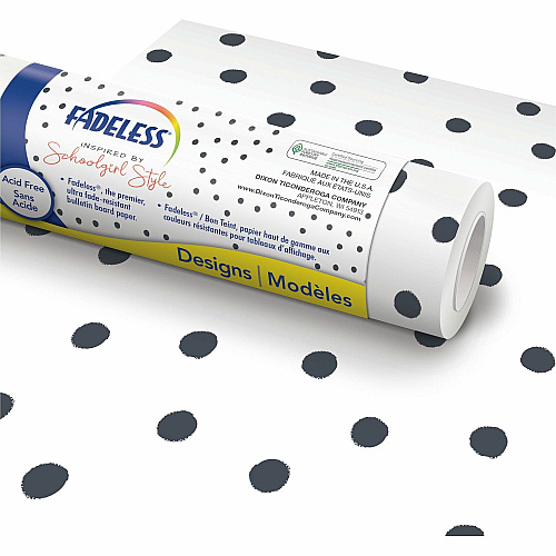 Fadeless Bulletin Board Paper Rolls Art, Classroom, School, Home, Office, Decoration, Door, File Cabinet - 48" Width x 50 ft Length - BFF Painted Dot - Paper - 1 Roll (P0040085)