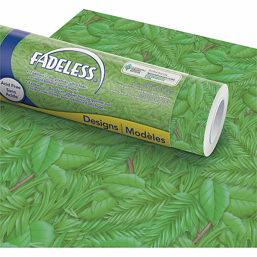 Fadeless Bulletin Board Paper Rolls Classroom, Door, File Cabinet, School, Home, Office Project, Display, Table Skirting, Party, Decoration - 48" Width x 50 ft Length - Tropical Foliage - Paper - 1 Roll (P0056255)