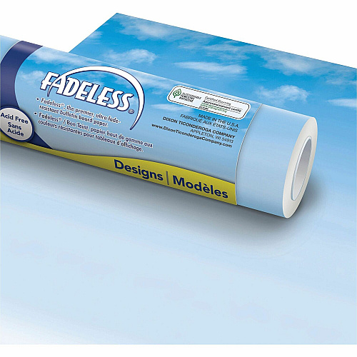 Fadeless Bulletin Board Paper Rolls Classroom, Door, File Cabinet, School, Home, Office Project, Display, Table Skirting, Party, Decoration - 48" Width x 50 ft Length - Wispy Clouds - Paper - 1 Roll (P0056935)