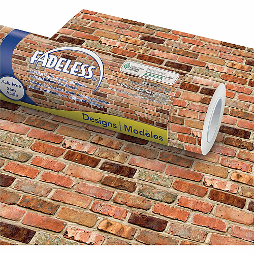 Pacon Bulletin Board Paper Rolls Classroom, Door, File Cabinet, School, Home, Office Project, Display, Table Skirting, Party, Decoration - 48" Width x 50 ft Length - Reclaimed Brick - Paper - 1 Roll (P0057465)