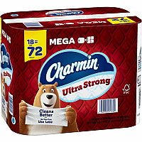 Charmin&reg; Ultra Strong Standard Toilet Paper, 2-Ply, 220 Sheets, 18 Rolls (08823)