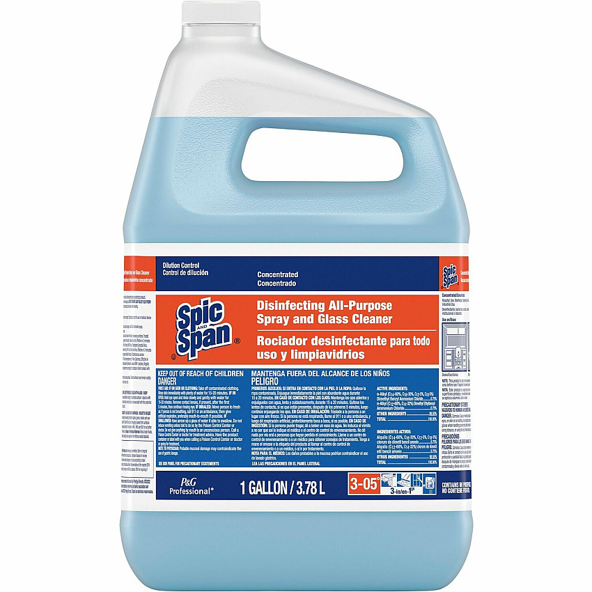 Spic and Span Concentrated Cleaner Ready-To-Use/Concentrate - 128 fl oz (4 quart) - Heavy Duty, Streak-free, Disinfectant - Blue - 2 / Carton (32535)