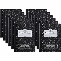 Sparco Composition Notebook 100 Sheets - Letter - Black Cover - 12 / Pack (00334)