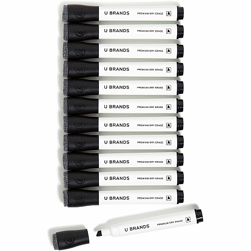 U Brands Dry-erase Markers Black Ink - 12 / Pack (2925U0112)