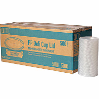 BluTable 16 oz/32 oz Round Deli Tub Container Lids Polypropylene - Clear - 500 / Carton (PPLID1632)