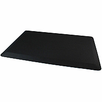 Floortex Black Standing Comfort Mat - 20" x 32" 32" Length x 20" Width x 0.800" Depth x 0.800" Thickness - Rectangular - Polyester, Polyurethane - Black - 1 Each (CC2032BLK)