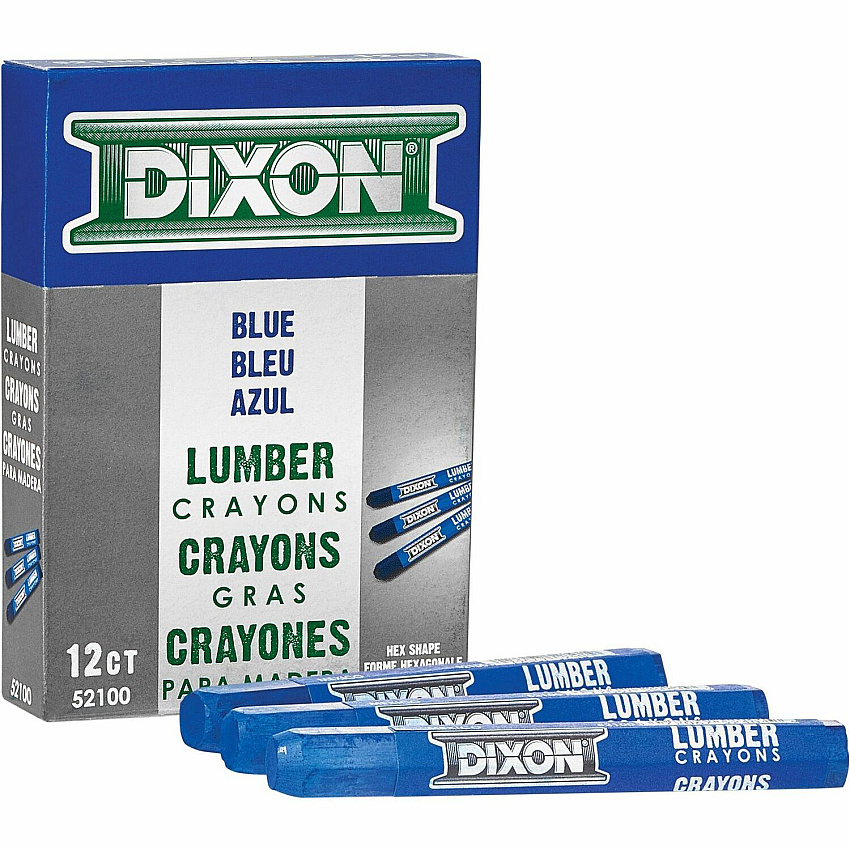 Dixon Lumber Crayons Blue - 12 / Box (X52100)