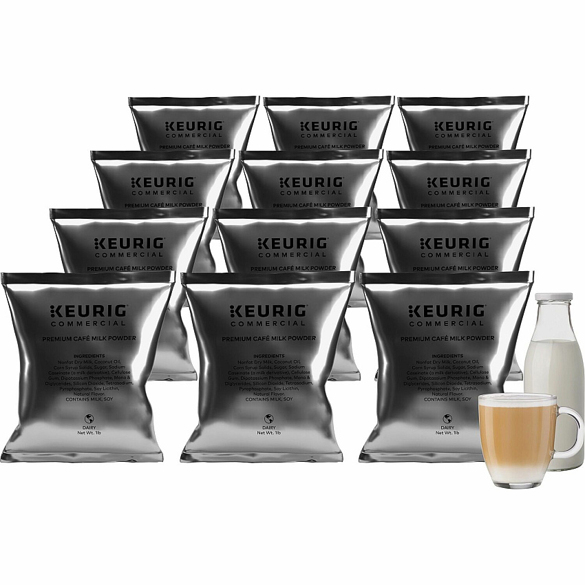 Keurig Premium Cafe Milk Powder 1 lb (16 oz) - 12 / Carton (9795)