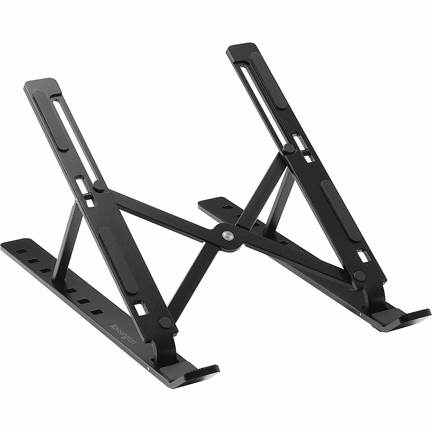 Kensington Collapsible Aluminum Laptop Riser Up to 16" Screen Support - 11 lb Load Capacity - 5.80" Height - Aluminum - Black (50406)