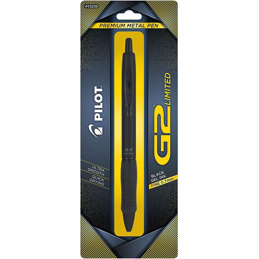 Pilot Ballpoint Pen Fine Pen Point - Refillable - Black Ink - Gel-based - Matte Black Barrel - 1 Each (15238)