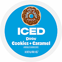 The Original Donut Shop&reg; K-Cup Iced Duos Cookies and Caramel Coffee Compatible with Keurig Brewer - Ice Coffee - Medium - K-Cup - Cookies + Caramel - 24 / Box (9881)