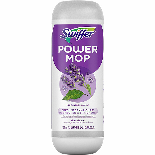 Swiffer PowerMop Floor Solution For Floor, Mopping - Aerosol - 25.30 oz (1.58 lb) - Lavender Scent - Quick Drying, Rinse-free - Purple - 1 Bottle (08421)